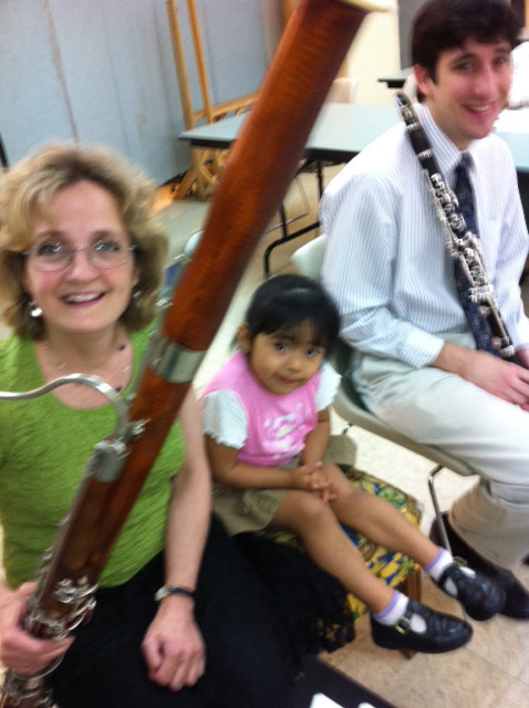 Littlest audience member at the Salvation Army